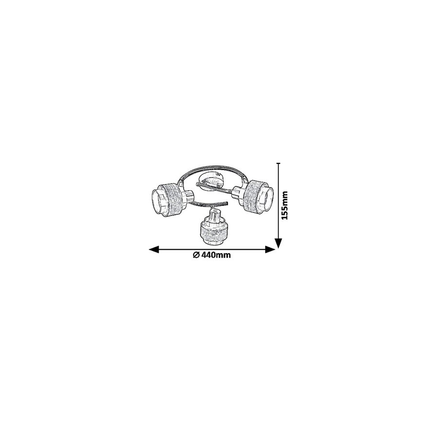 Rabalux 5381 - Φωτιστικό σποτ BASIL 3xE14/40W/230V