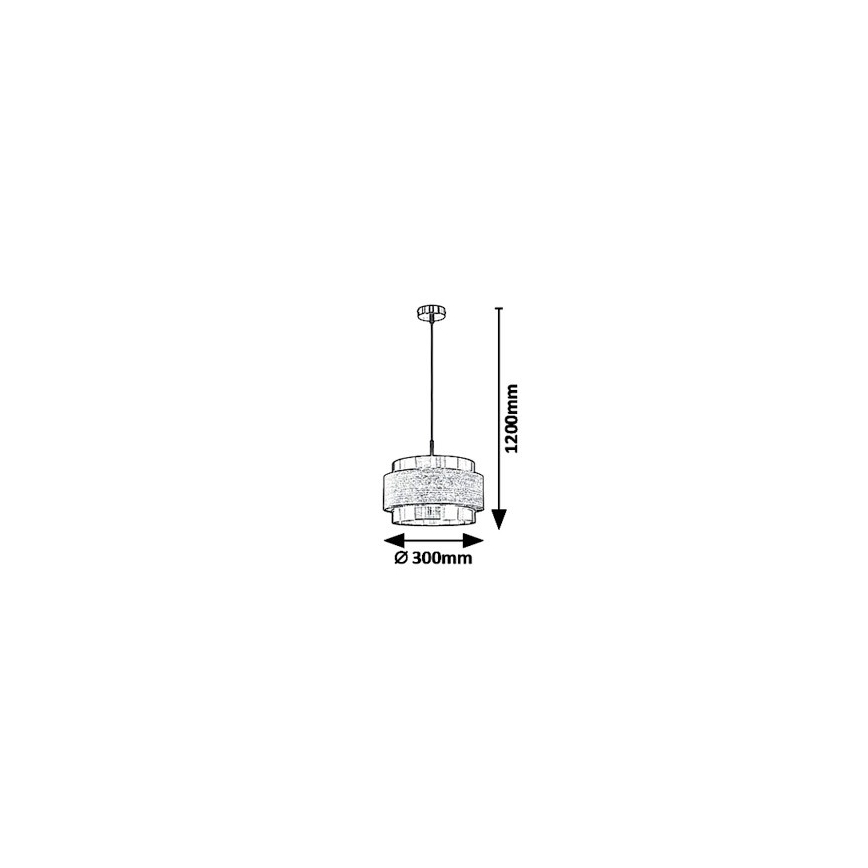 Rabalux 5383 - Πολύφωτο σε σχοινί BASIL 1xE27/40W/230V