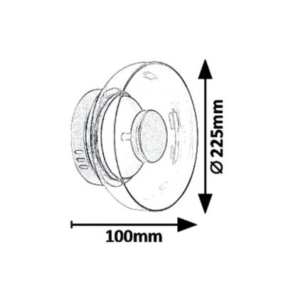 Rabalux 5392 - Φως τοίχου LED LORELL LED/8W/230V