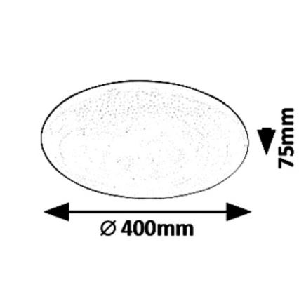 Rabalux - Ρυθμιζόμενο φωτιστικό οροφής LED STAR LED/36W/230V + τηλεχειριστήριο Ø 40 cm