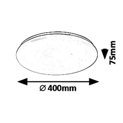 Rabalux - LED Dimmable φωτιστικό οροφής LED/36W/230V + τηλεχειριστήριο 3000K - 6500K