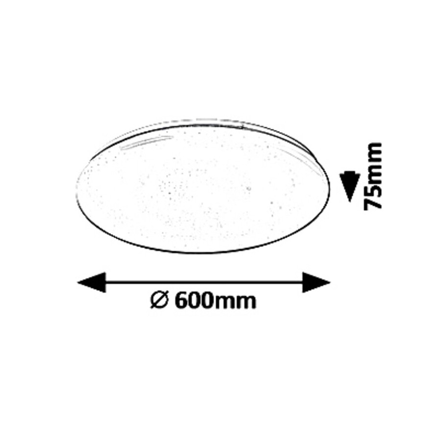 Rabalux - Ρυθμιζόμενο φωτιστικό οροφής LED/60W/230V + τηλεχειριστήριο διάμετρος 60 εκ.