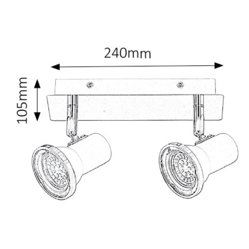 Rabalux - Φως σποτ μπάνιου LED 2xGU10/4,5W/230V IP44