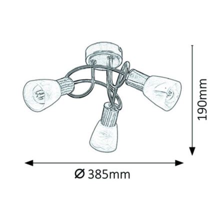 Rabalux - Συνδεδεμένο πολύφωτο 3xE14/40W/230V