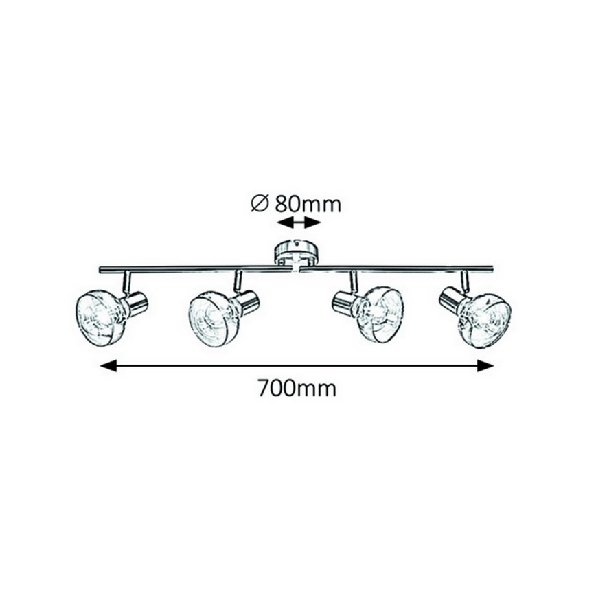 Rabalux - Φωτιστικό σποτ 4xE14/40W/230V χρυσαφί