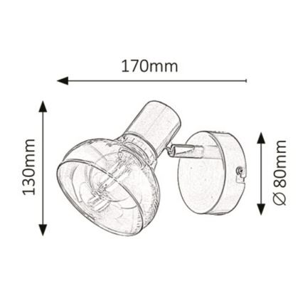 Rabalux - Φως τοίχου 1xE14/40W/230V λαμπερό χρώμιο