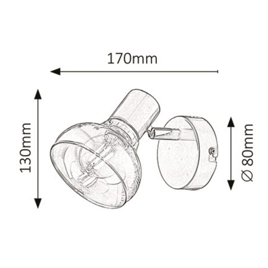 Rabalux - Φως τοίχου 1xE14/40W/230V λαμπερό χρώμιο
