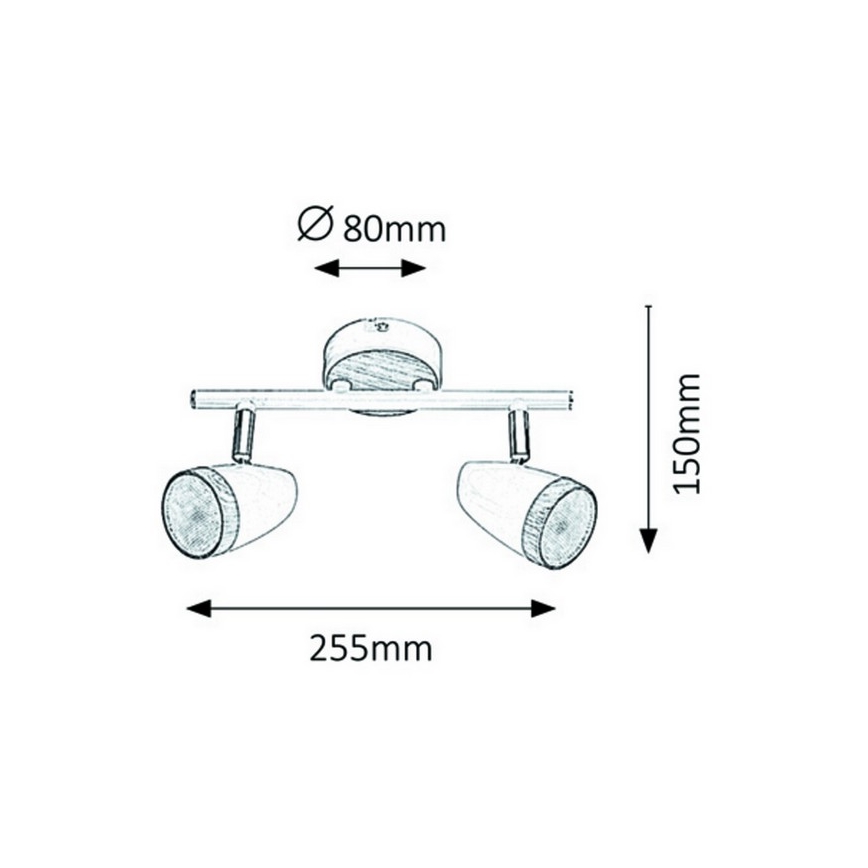 Rabalux 5565 - Φως σποτ LED KAREN 2xLED/4W/230V