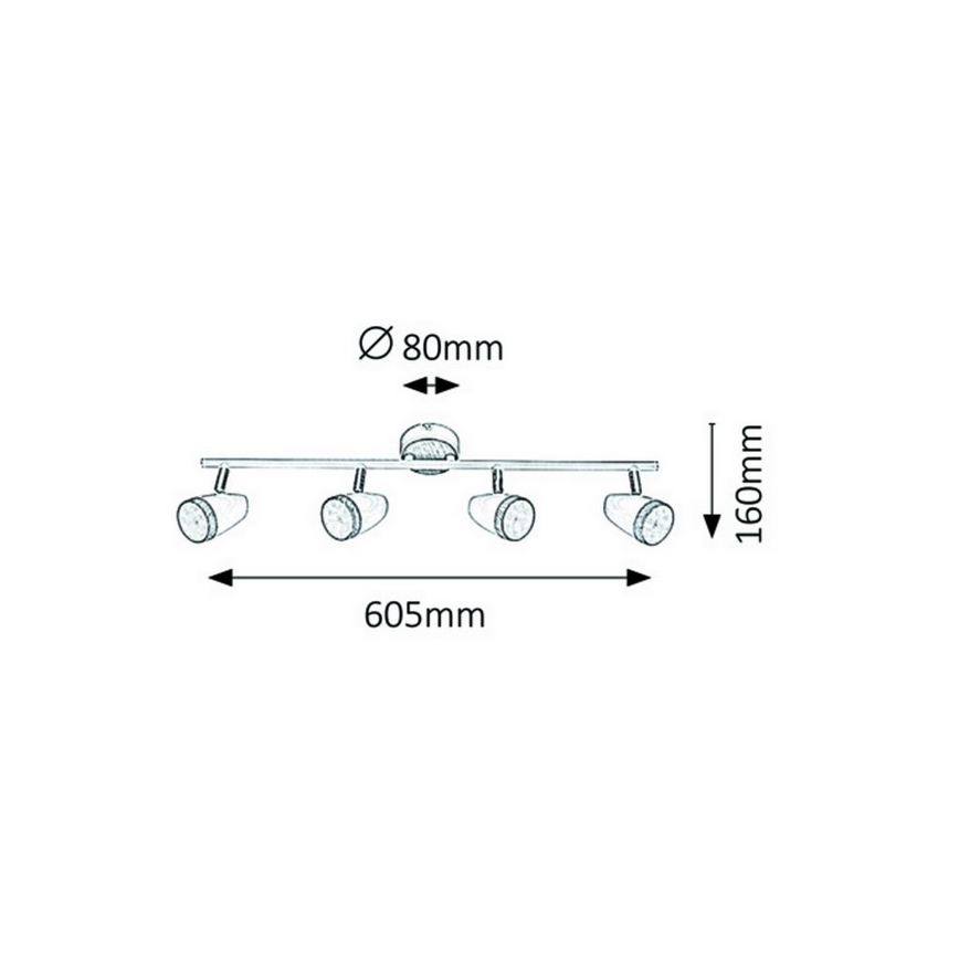 Rabalux - Φως σποτ LED 4xLED/4W/230V