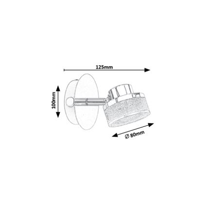 Rabalux - Φως σποτ τοίχου LED LED/5W/230V