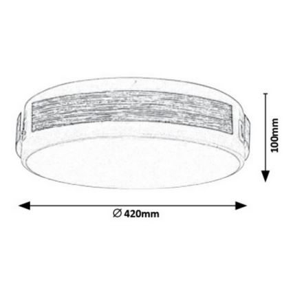 Rabalux - Φως οροφής dimmer LED LED/24W/230V