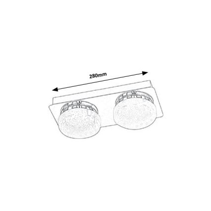 Rabalux - Φωτιστικό οροφής LED 2xLED/5W/230V 13x28 cm