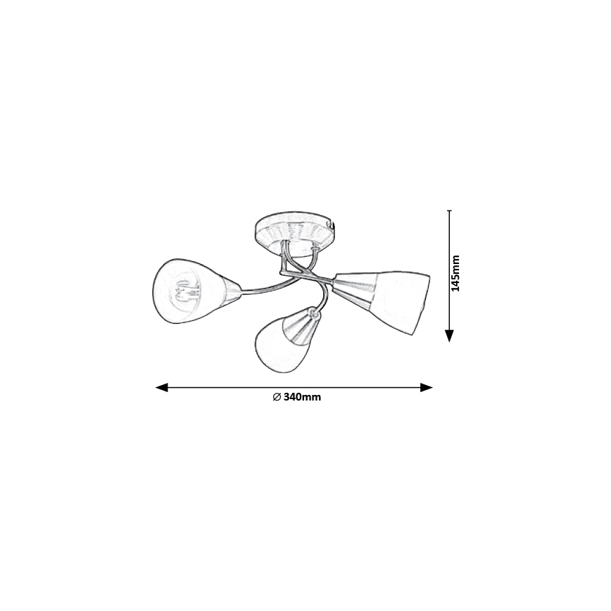 Rabalux - Φωτιστικό οροφής 3xE14/40W/230V διάμετρος 34 cm