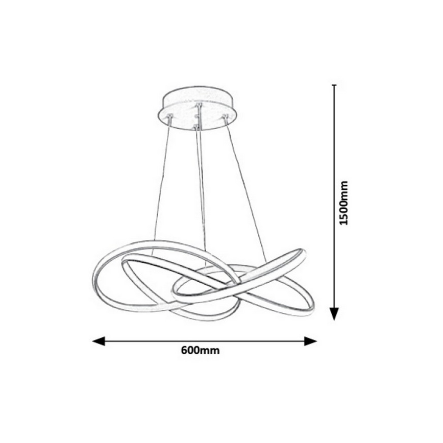 Rabalux - Πολύφωτο LED σε σχοινί LED/40W/230V