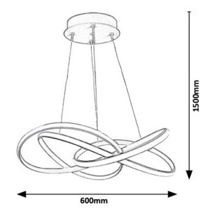 Rabalux - Πολύφωτο LED σε σχοινί LED/40W/230V