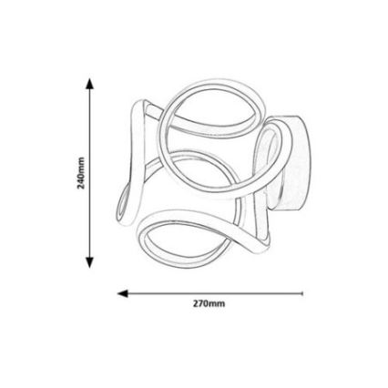 Rabalux - Φωτιστικό τοίχου LED LED/11W/230V 3000K