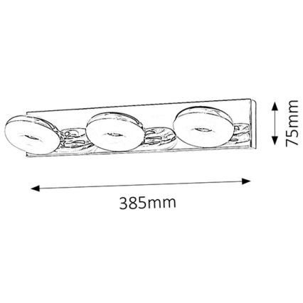 Rabalux - Φως μπάνιου LED 3xLED/5W/230V IP44