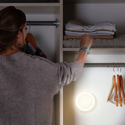 Rabalux - Φωτάκι νυκτός LED με αισθητήρα LED/0,5W/3xAAA 4000K