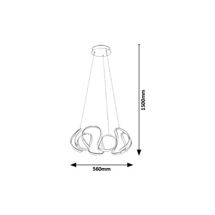 Rabalux - Πολύφωτο LED σε σχοινί LED/38W/230V