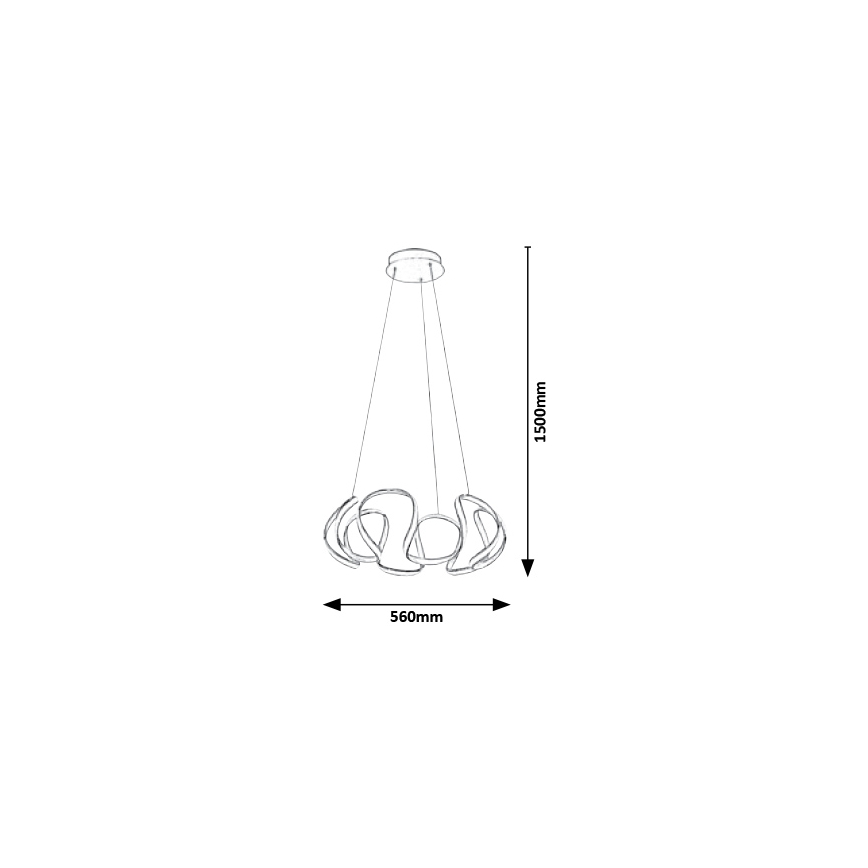 Rabalux - Πολύφωτο LED σε σχοινί LED/38W/230V