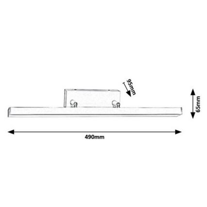 Rabalux - Φως τοίχου μπάνιου LED LED/12W/230V IP44