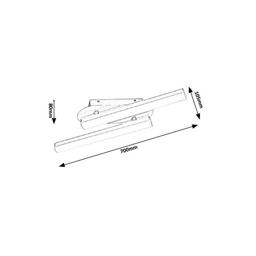 Rabalux - Φως τοίχου μπάνιου LED LED/18W/230V IP44