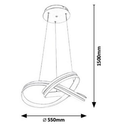 Rabalux - Πολύφωτο LED σε σχοινί LED/60W/230V