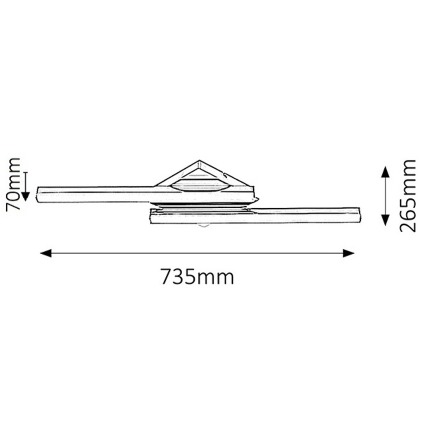 Rabalux - Φως τοίχου μπάνιου LED 2xLED/12W IP44