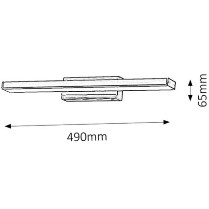 Rabalux - Φως τοίχου μπάνιου LED 1xLED/12W/230V IP44