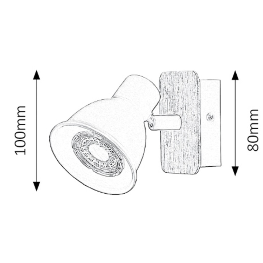 Rabalux - Προβολέας τοίχου 1xGU10/15W/230V