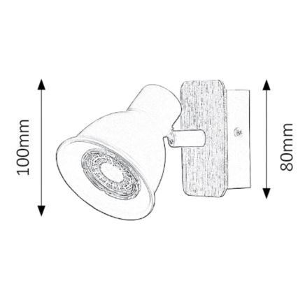 Rabalux - Προβολέας τοίχου 1xGU10/15W/230V