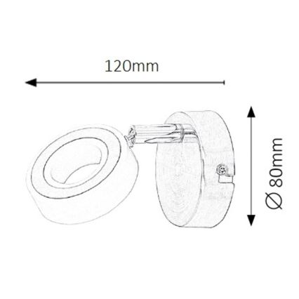 Rabalux - Φως σποτ τοίχου LED 1xLED/4,5W/230V