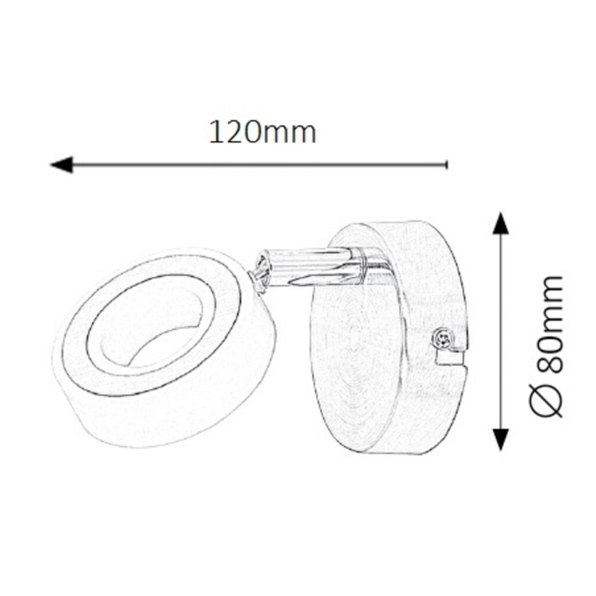 Rabalux - Φως σποτ τοίχου LED 1xLED/4,5W/230V