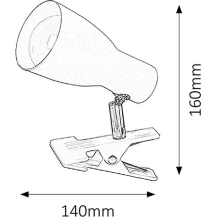 Rabalux - Φωτιστικό σποτ με κλιπ 1xE27/20W/230V