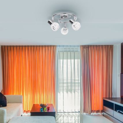 Rabalux 6093 - Φωτιστικό σποτ LAUREN 3xE14/40W/230V