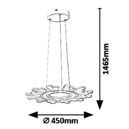 Rabalux 6210 - Πολύφωτο LED σε σχοινί FELICITY LED/30W/230V