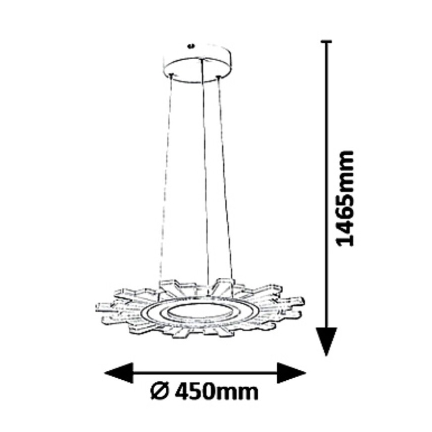 Rabalux 6210 - Πολύφωτο LED σε σχοινί FELICITY LED/30W/230V