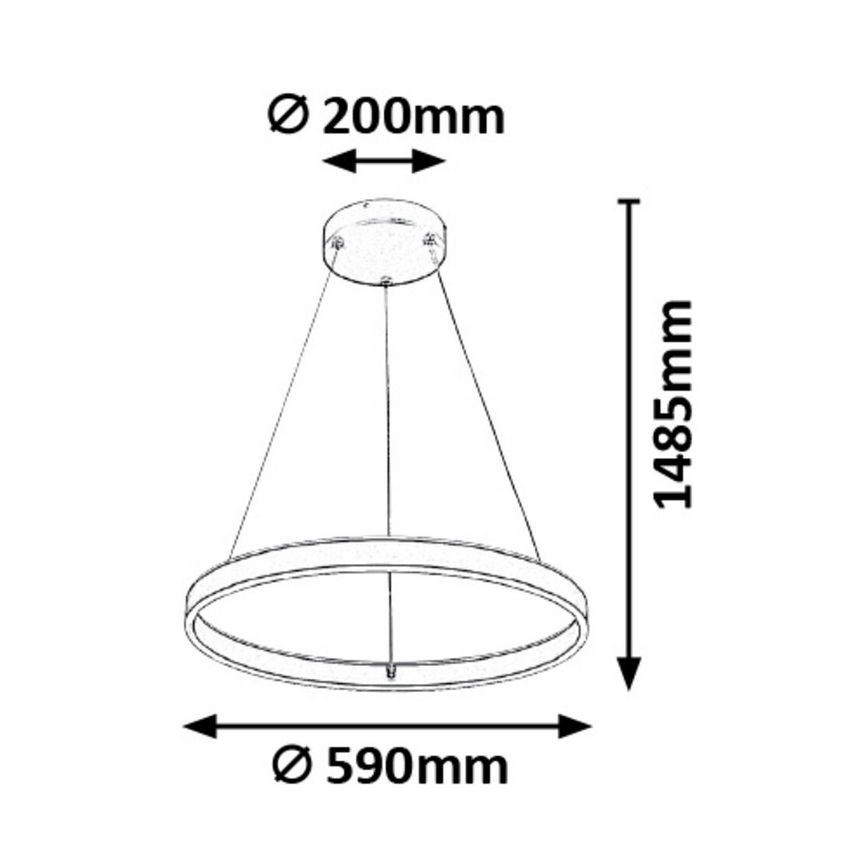 Rabalux - Πολύφωτο dimmer LED σε σχοινί LED/36W/230V + RC