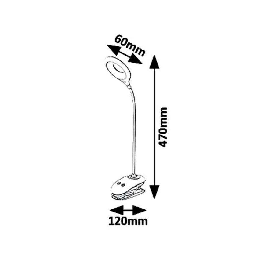 Rabalux 6448 - LED Λάμπα με dimmer na klip HARRIS LED/4W