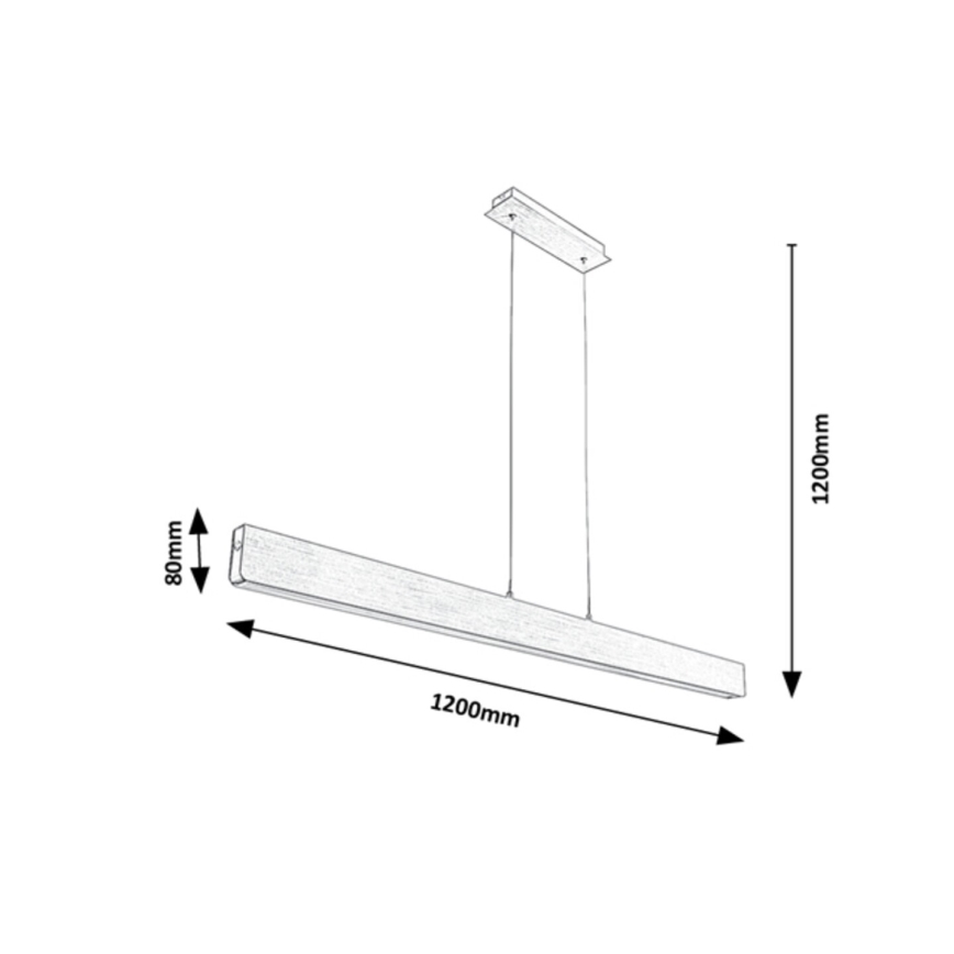 Rabalux - LED Dimmable κρεμαστό φωτιστικό οροφής ράγα LED/24W/230V 2700/4000/6500K 120 cm