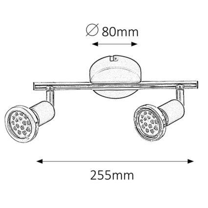 Rabalux - Φως σποτ LED 2xGU10/3W/230V