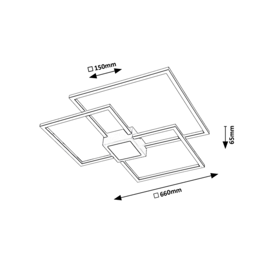 Rabalux - LED Dimmable φωτιστικό οροφής LED/38W/230V