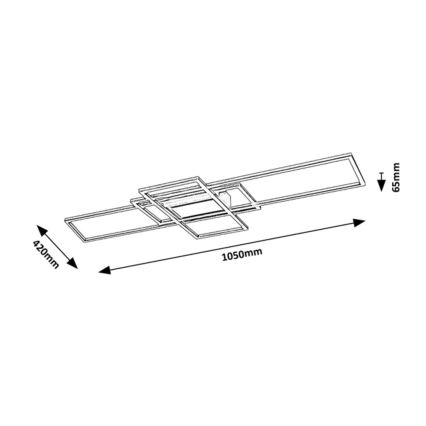 Rabalux - LED Dimmable φωτιστικό οροφής LED/54W/230V 3000-6500K + τηλεχειριστήριο