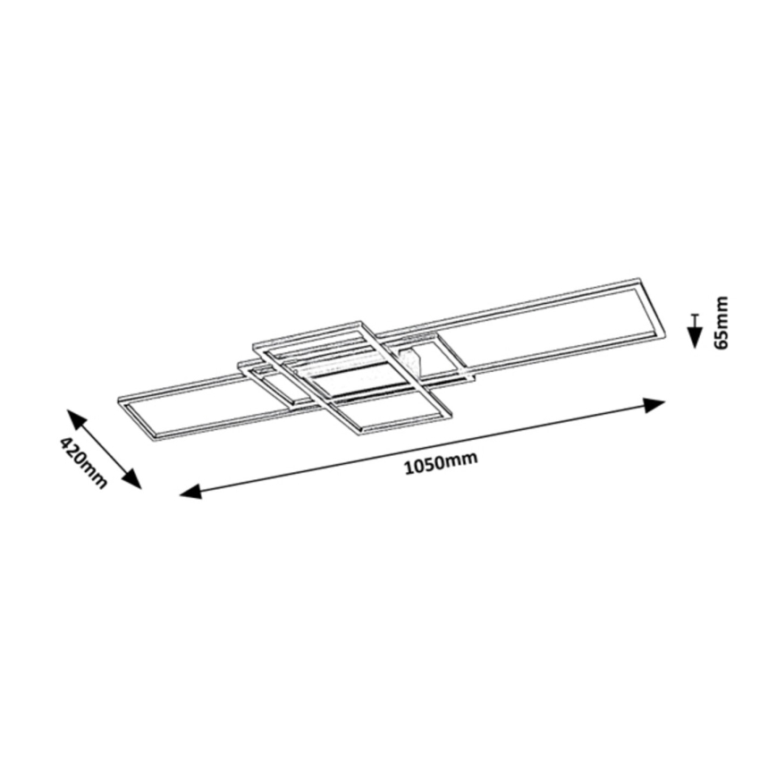 Rabalux - LED Dimmable φωτιστικό οροφής LED/54W/230V 3000-6500K + τηλεχειριστήριο