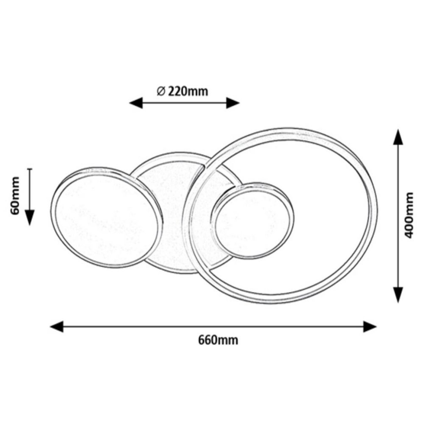 Rabalux - LED Επιτοίχιο φωτιστικό LED/50W/230V γυαλιστερό χρώμιο