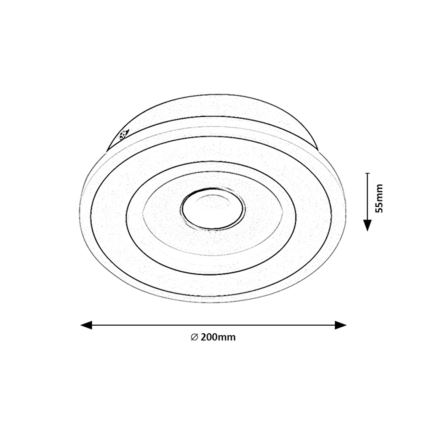 Rabalux - Φωτιστικό οροφής LED 20W/230V, 3000/4000/6000K, Ø 20 cm