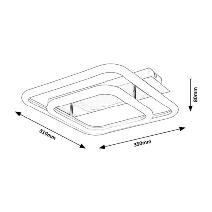 Rabalux - Επιφανειακό φωτιστικό οροφής LED/33W/230V 31x35 cm