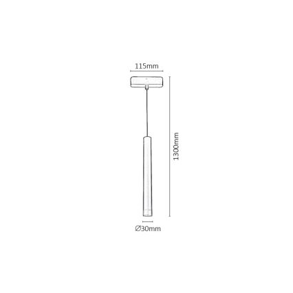 Rabalux -  Κρεμαστό φωτιστικό οροφής LED για 1-φασική ράγα LED/5W/24V 3000K μαύρο