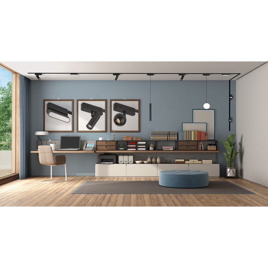 Rabalux - LED Dimmable φωτιστικό οροφής για μονοφασική ράγα LED/6W/24V 2700-5500K Wi-Fi Tuya 11,5 cm μαύρο