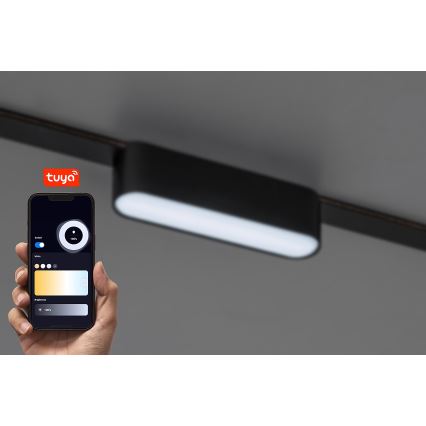 Rabalux - LED Dimmable φωτιστικό οροφής για μονοφασική ράγα LED/6W/24V 2700-5500K Wi-Fi Tuya 11,5 cm μαύρο